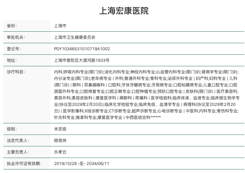 上海宏康医院口腔科怎么样