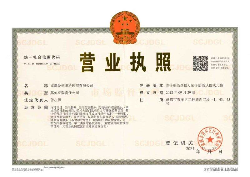 成都爱迪眼科医院医生团队实力强大及骨干医生简介