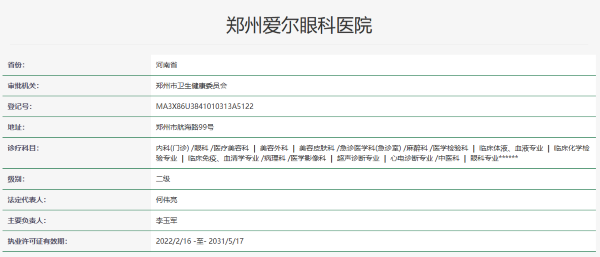 郑州爱尔眼科医院真人口碑评价怎么样?