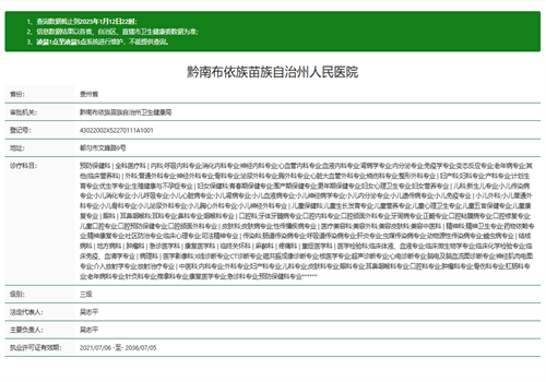 黔南州人民医院眼科地址电话营业时间