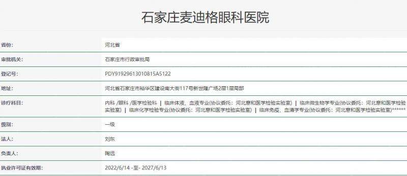 2026石家庄麦迪格眼科医院闫志鹏手术技术特色